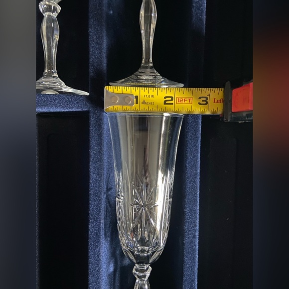 Vintage 1981 Cristal d'Arques Champagne Flutes. Set of 6 in box never used - Picture 4 of 8